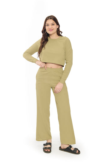 Green Co-Ord Set for Women | Stylish Top and Pants Set
