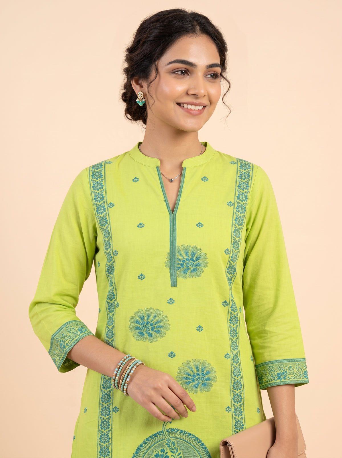 Jacquard Kurta & Pant Co-Ord Set