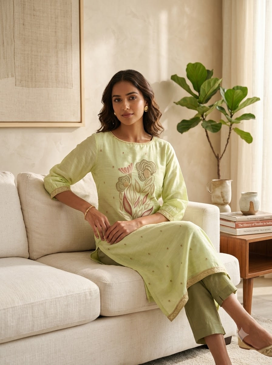 Women’s Pure Viscose Jacquard Suit Set