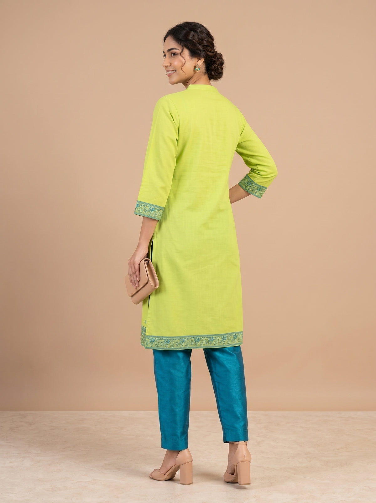Jacquard Kurta & Pant Co-Ord Set