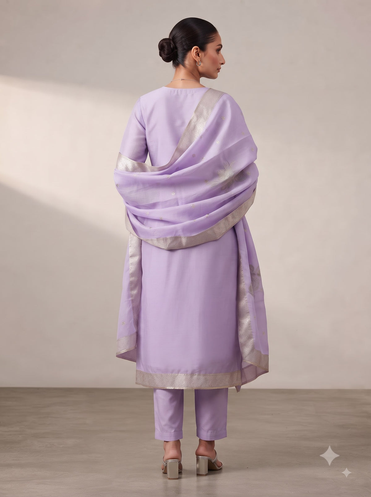 Viscose Suit with Premium Jacquard Zari Work