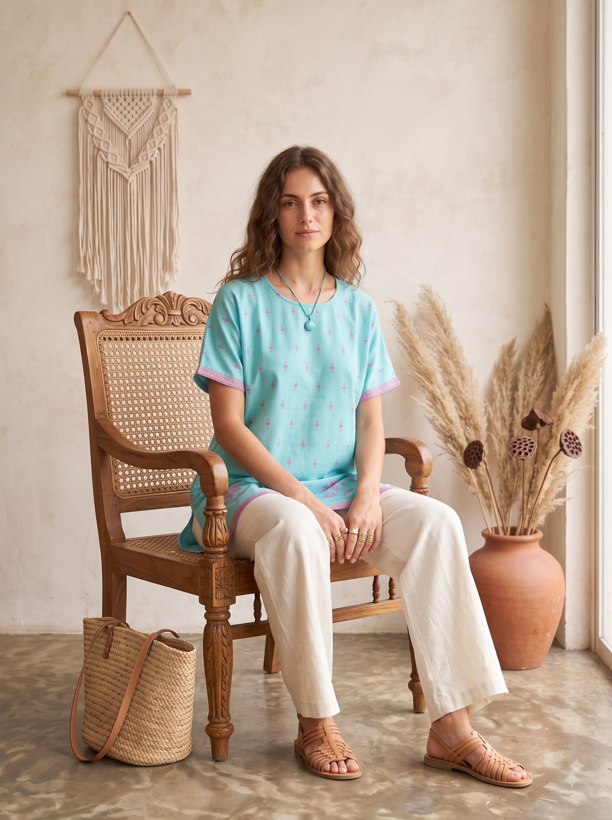 Stylish Jacquard Short Kurti