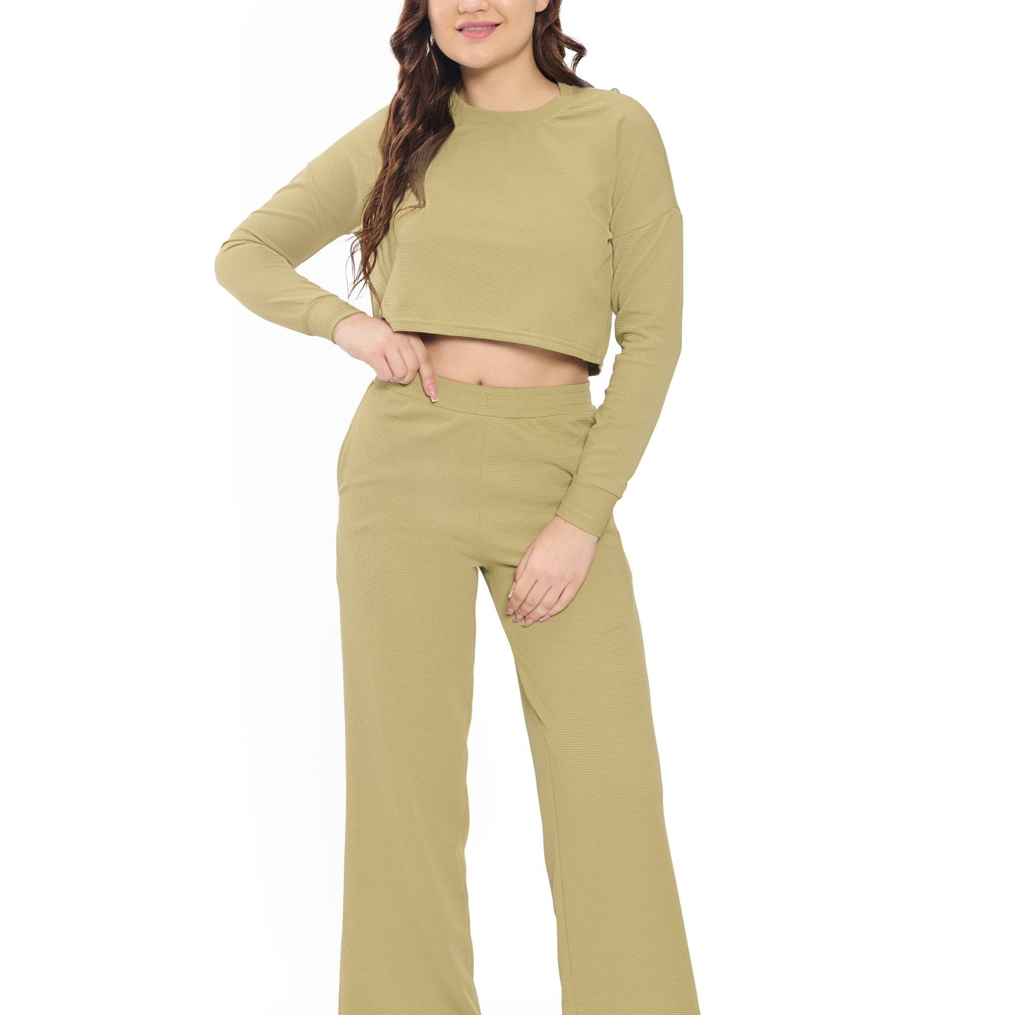Green Co-Ord Set for Women | Stylish Top and Pants Set