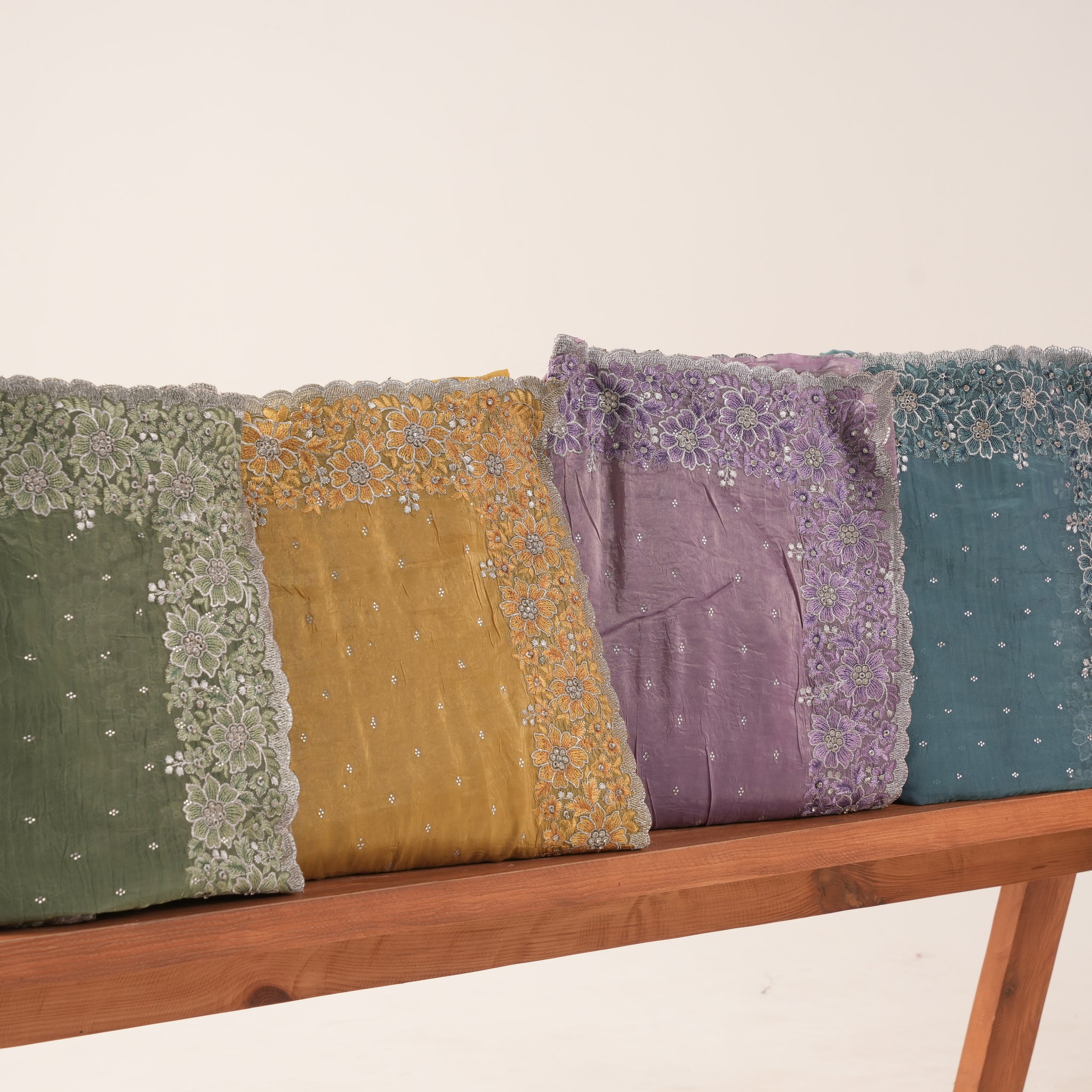 Graceful Blue Fancy Embroidered Saree with Silver Border – Wedding & Festive Collection