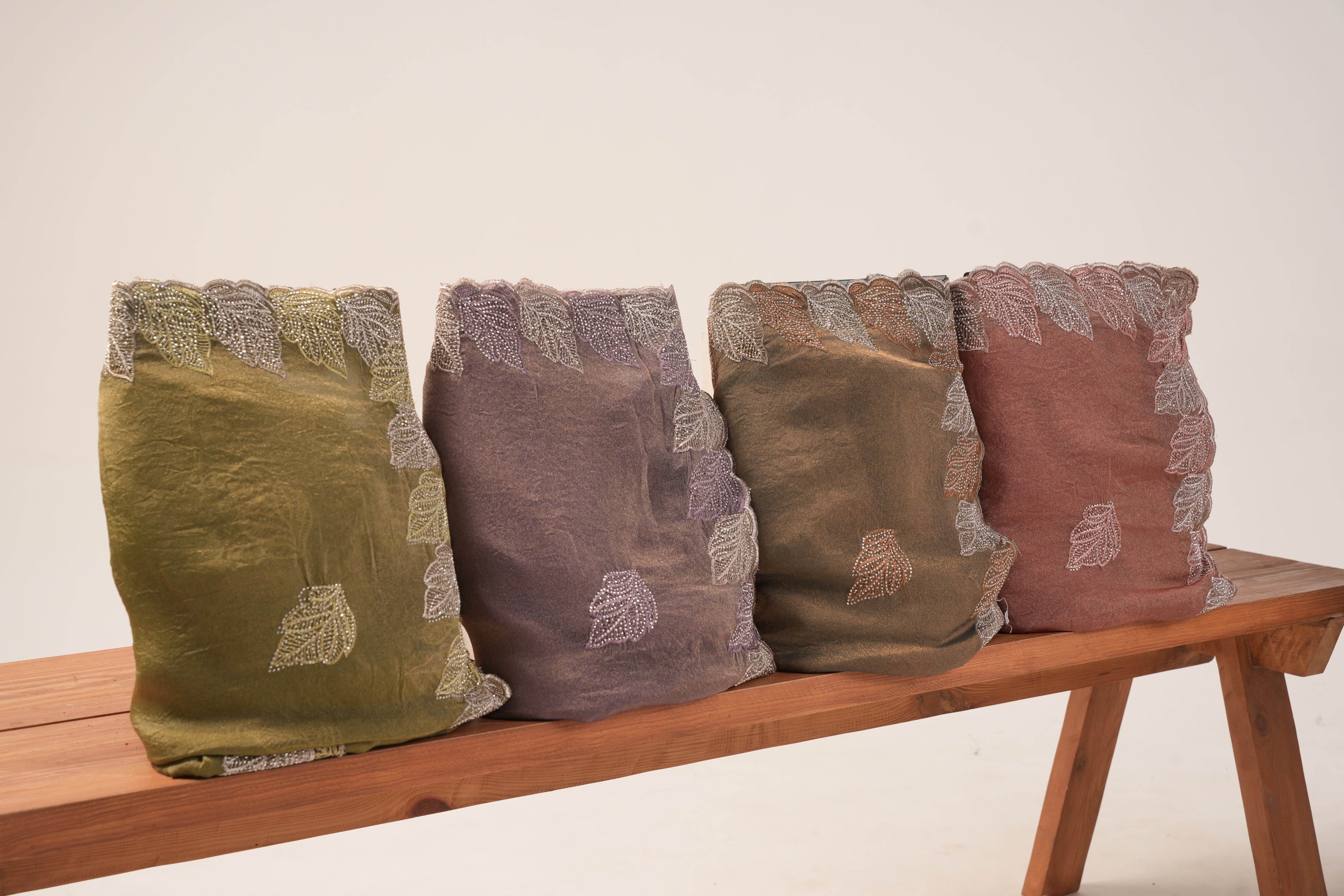 Elegant Gloden Brown Embroidered Saree for Women Party & Festive Wear