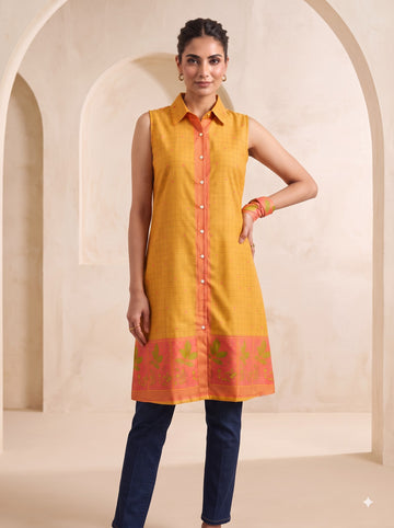 Jacquard Knee Length Kurta