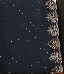 Navy Blue Fancy Embroidered Saree with Embroidered – Festive & Wedding Saree for Women