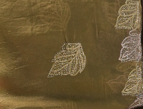 Elegant Green Embroidered Saree for Women Party & Festive Wear