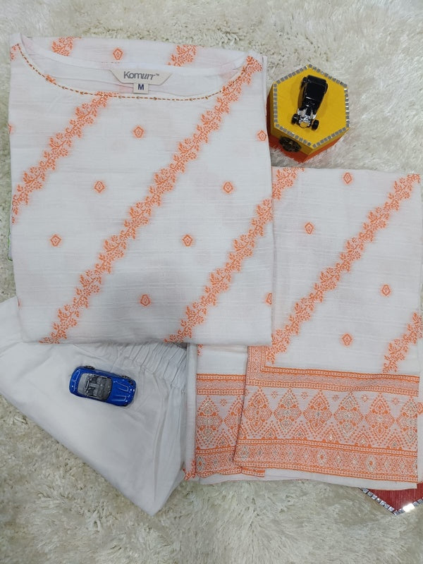 Cotton Jacquard Kurta & Pant Co-Ord Set