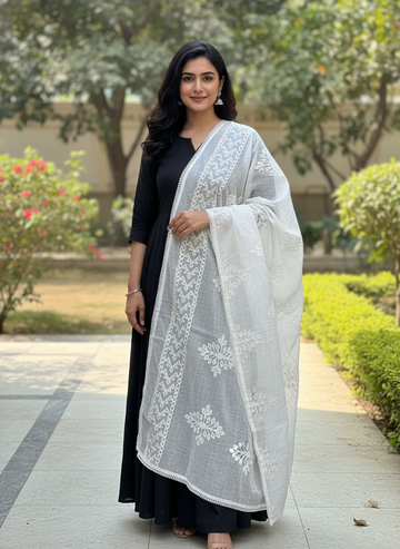 Light Embroidered Dupatta for Elegant Daily Ethnic Fashion