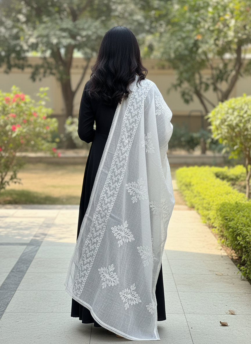 Light Embroidered Dupatta for Elegant Daily Ethnic Fashion