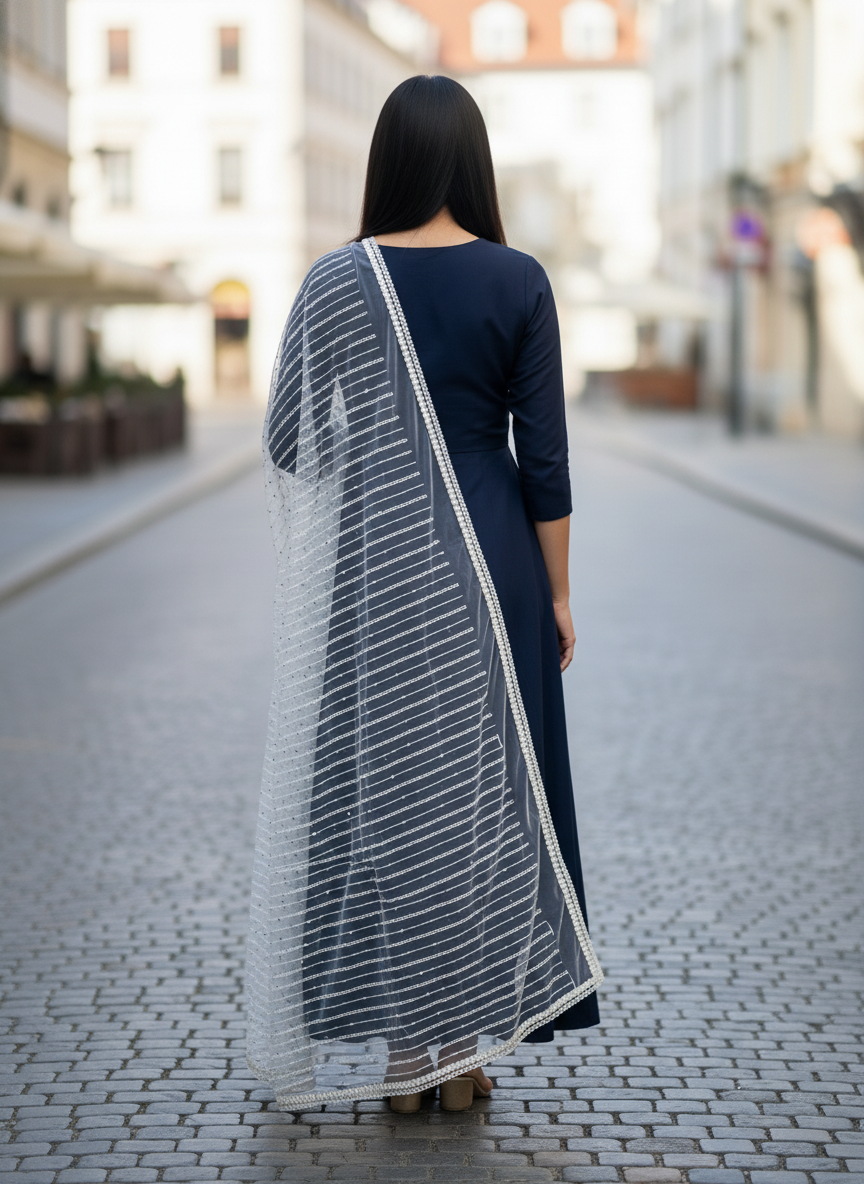 Hand Embroidered Designer Dupatta For Ethnic Fashion