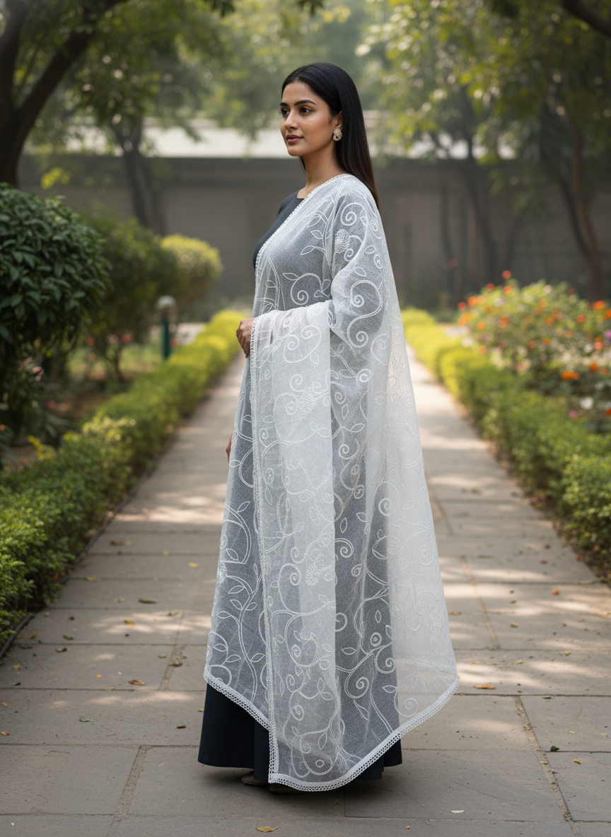 Premium Embroidered Pattern Dupatta for Timeless Ethnic Wear