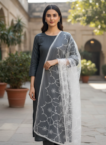 Festive Embroidered Dupatta For Ethnic Wear Party Collection