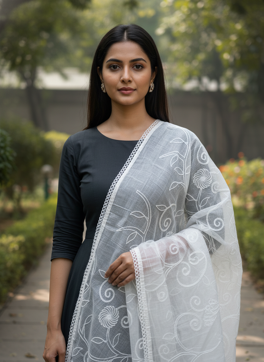 Premium Embroidered Pattern Dupatta for Timeless Ethnic Wear