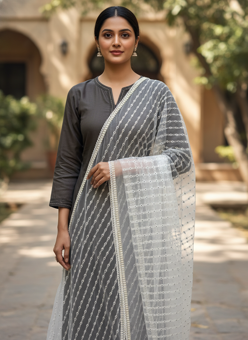 Premium Net Dupatta Festive Designer Ethnic Collection