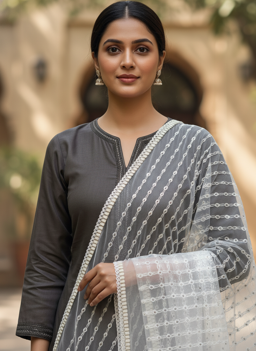 Premium Net Dupatta Festive Designer Ethnic Collection