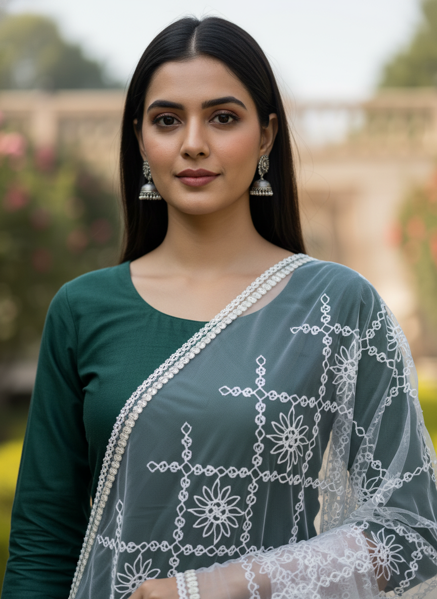 Modern Embroidered Dupatta For Party Wear Elegant Look