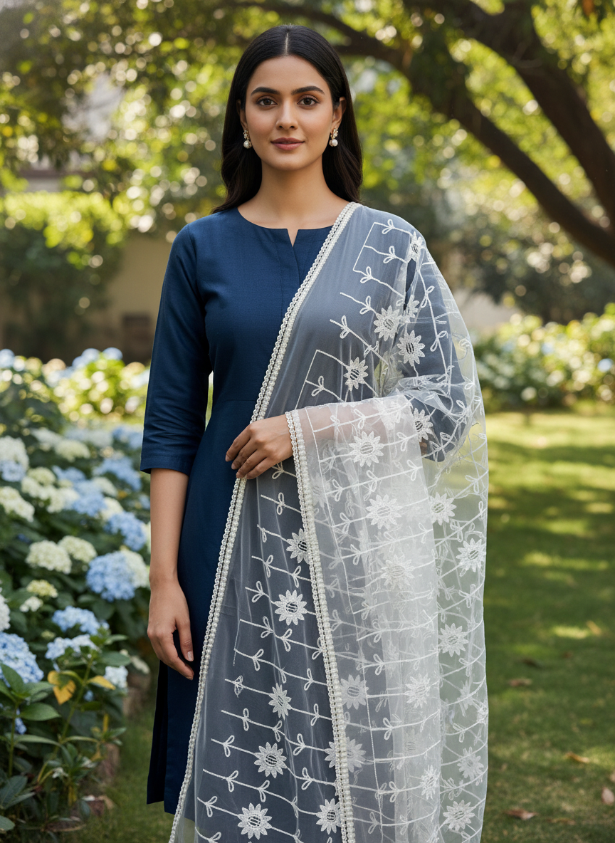 Traditional Designer Dupatta With Classic Embroidery