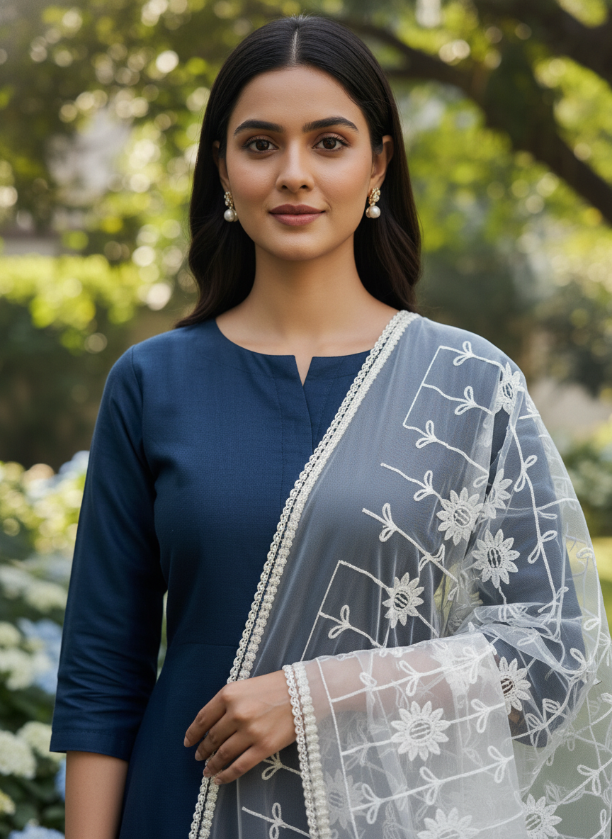 Traditional Designer Dupatta With Classic Embroidery