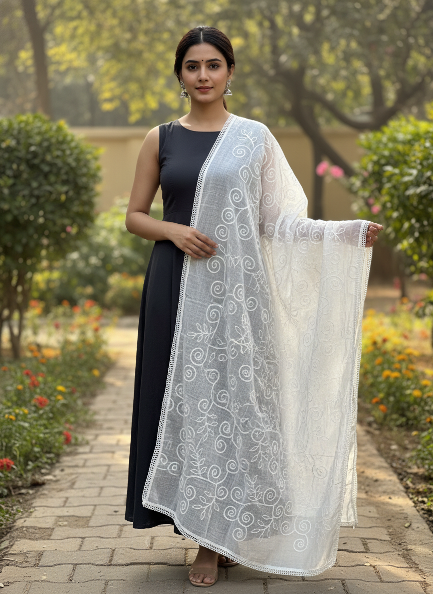 Premium Embroidered Pattern Dupatta for Timeless Ethnic Wear