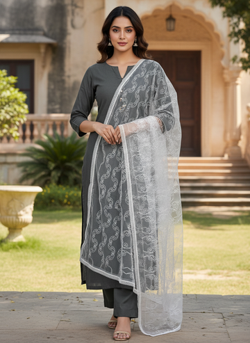 Traditional Embroidery Dupatta Designer Ethnic Fashion Style